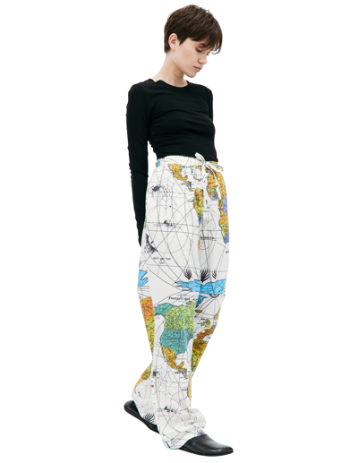 Saint Michael X Dr. Woo World Map Trousers In White
