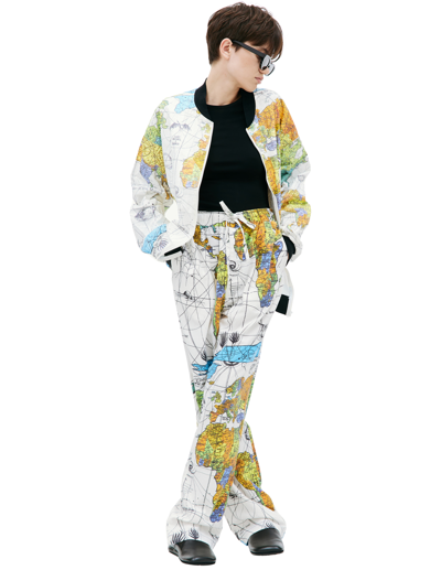 Saint Michael X Dr Woo Printed Bomber In White