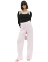 Blumarine Cotton Denim High Waist Jeans W/ Zips In Pink