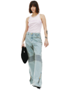 Blumarine Paneled High-rise Wide Jeans In Blue