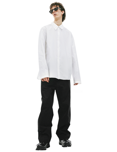 Oamc White Cotton Shirt In Off White