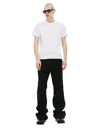 Maison Margiela Dispersed Number Logo Print Crewneck Cotton T-shirt In White