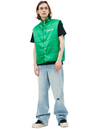 Buy Nahmias men green miracle embroidered silk vest for €655