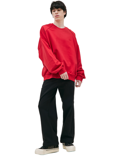 Juun.j Photograph-print Cotton Sweatshirt In Red