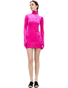 Vetements Velvet Styling Mini Dress In Pink