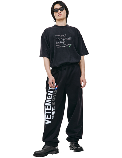 Vetements Flag Sweatpants In Black