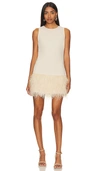 ALICE AND OLIVIA COLEY FEATHER DRESS