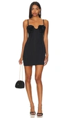 Fleur Du Mal Rose Cup Dress In Black