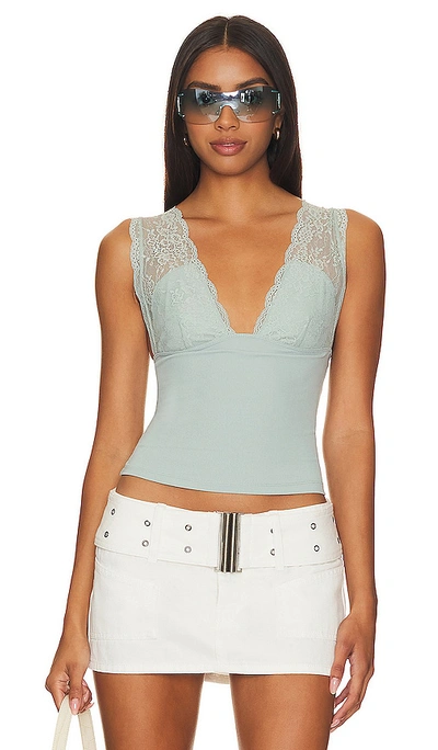 Free People Power Play Cami In Blue Surf