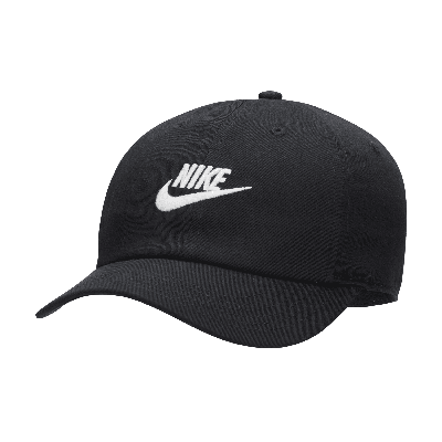 Nike Club Kids' Unstructured Futura Wash Cap In Black