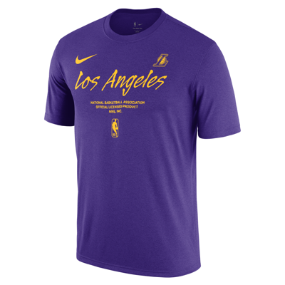 Nike Los Angeles Lakers Essential  Men's Nba T-shirt In Purple