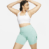 Nike Women's Universa Medium-support High-waisted 8" Biker Shorts With Pockets In Green