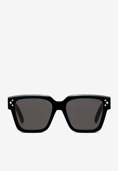 Dior Cd Diamond S3f Square Sunglasses In Gray