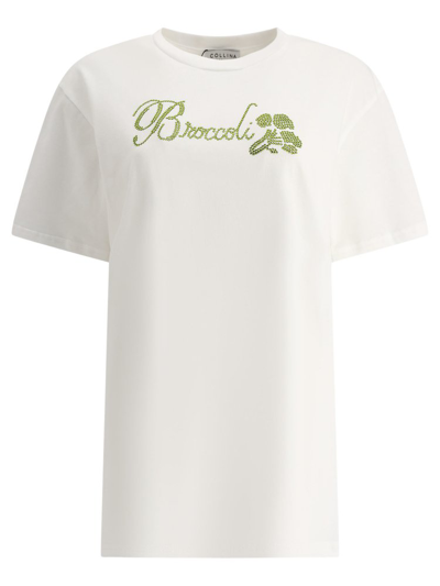 Collina Strada Broccoli Embellished Short In White