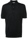 John Smedley Fine-knit Design Polo Shirt In Black