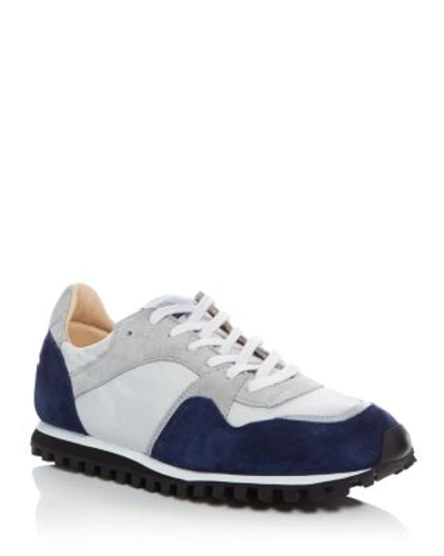 Spalwart Marathon Trail Suede And Mesh Trainers In Navy