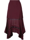 DEREK LAM Lace Inset Handkerchief Skirt,DP71459GG12100967