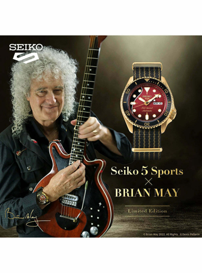 Pre-owned Seiko 5 Queen Sbsa160 Sports Brian May Limited Red Special Mechanical 2022