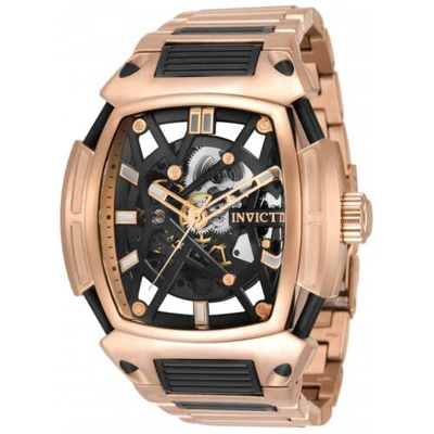 Pre-owned Invicta Men's Watch S1 Rally Two Tone Black And Rose Gold Bracelet 34634