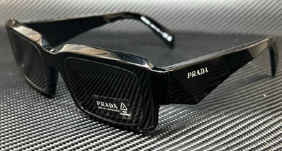 Pre-owned Prada Pr 27zs 16k08z Black Dark Grey Men's 54 Mm Sunglasses In Gray