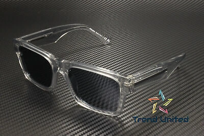 Pre-owned Prada Pr 25zs U430a9 Crystal Grey Blue 56 Mm Men's Sunglasses