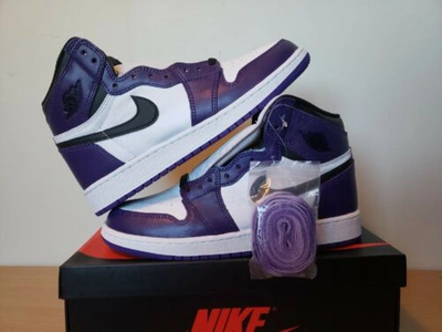 Pre-owned Jordan Ds Nike Air  1 Retro High Og Court Purple 2.0 575441-500 Gs Sizes