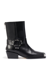 AEYDE WAYNE RING-DETAILED LEATHER BOOTS