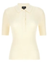 Apc A.p.c. Danae Rib Knit Polo Shirt In Neutral