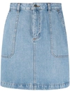 Apc Denim Skirt In Clear Blue