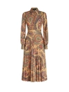Etro Shirt Dress With Leafy Paisley Pattern In Multicolour