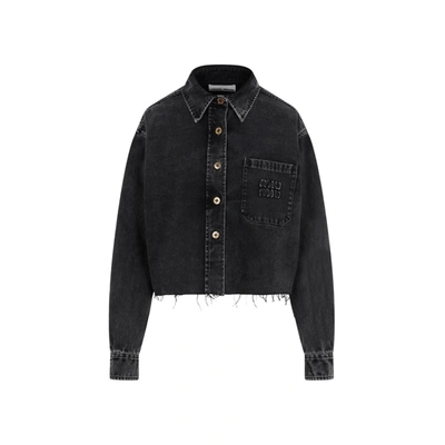 Miu Miu Blouson Jacket In Black