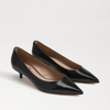 SAM EDELMAN SAM EDELMAN FRANCI KITTEN HEEL PUMP BLACK LEATHER