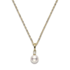 Mikimoto 8-8.5mm Akoya Cultured Pearl 0.10ct Of Diamonds 18k Yellow Gold - Pps802dk In Yellow