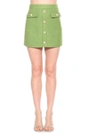 Alexia Admor Wrenley Classic Tweed Miniskirt In Sage