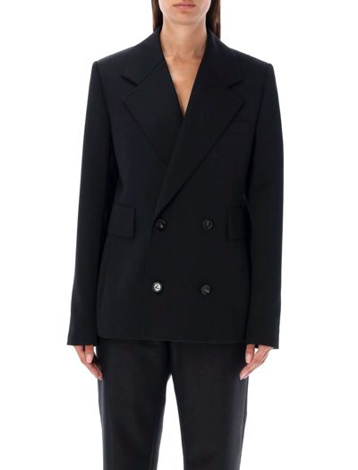 Bottega Veneta Sartorial Wool Grain De Poudre Jacket In Black