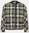Alexander Mcqueen Hybrid Tweed Cocoon Jacket In Multicoloured