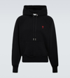 Ami Alexandre Mattiussi Hoodie Sweatshirt With Red Ami De Coeur Patch In Black