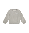 Balmain Logo Cotton Sweatshirt In Grey