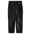 Monnalisa Faux Leather Pants In Black
