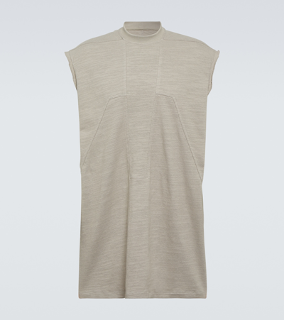 Rick Owens Cotton Jersey Tank Top In Beige