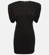Wardrobe.nyc Ruched Jersey Minidress In Black