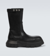 RICK OWENS TRACTOR LEATHER ANKLE BOOTS