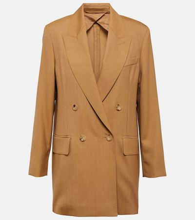 Max Mara Mirko Wool Blend Twill Overs Jacket In Camel