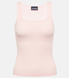 JACQUEMUS LE CARACO COTTON JERSEY TANK TOP