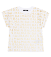 Balmain Logo Cotton Jersey T-shirt In White