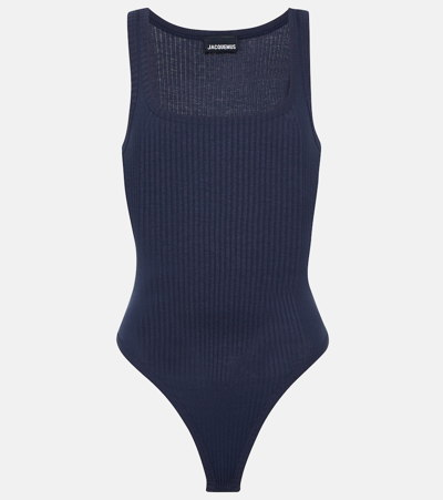 JACQUEMUS LE CARACO COTTON JERSEY BODYSUIT