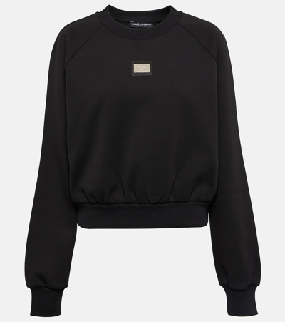 Dolce & Gabbana Re-edition Embellished Sweatshirt In Black