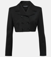 Dolce & Gabbana 'cropped Sleeve Blazer Collar' In Black