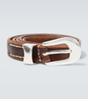 Our Legacy Belt With Logo In Brown