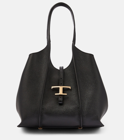 TOD'S T TIMELESS SMALL LEATHER TOTE BAG